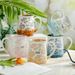 1pcs Large Ceramic Coffee Mugs,20 Oz Ceramic Floral Mugs With Handle,Oversized Tea Cup Coffee Cup_maomaolike.com