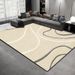 Living Room Rug Large Size Gorgeous Gold Frame Design Bedroom Rug Plush Thickened Machine Washable Thickened Underlay Interior Decorative Rug_maomaolike.com