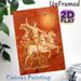 Roman Sun God Chariot Painting Poster, Vintage Cracked Mural-style Red-toned Ancient Art Poster, Timeless Historical Classical Decor Ideal For Home_maomaolike.com