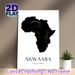 African Map Akwaaba Themed Painting Poster, Sleek Black Silhouette African Map With Sparkling Gold Accents Poster, Warm Welcoming Decor Suitable For_maomaolike.com