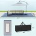 Reversible Outdoor Rug, Waterproof Plastic Straw With Carry Bag, 9 X 18, Blue & White Gourd Border_maomaolike.com