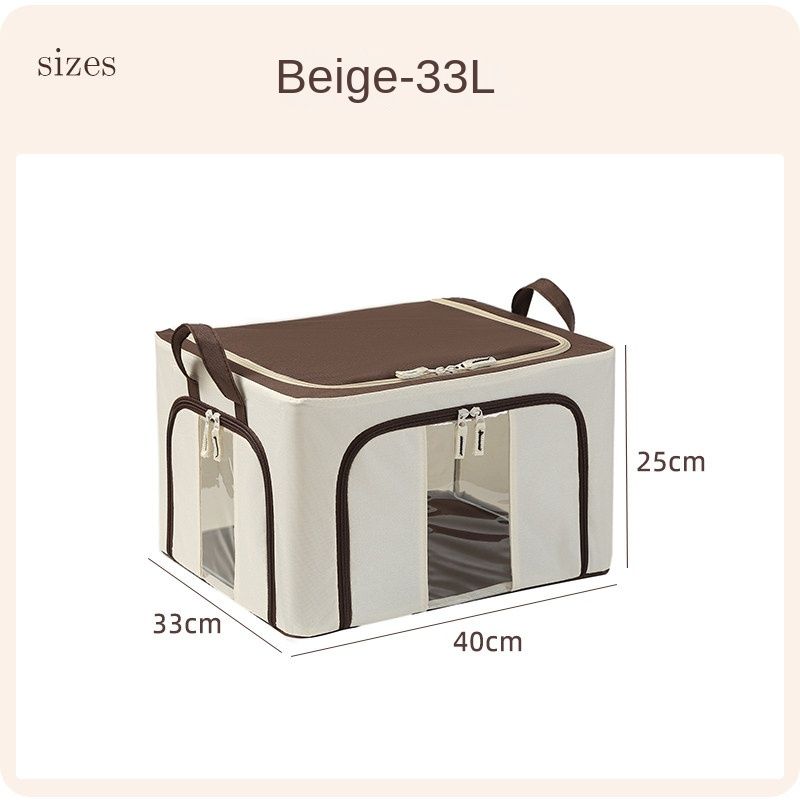 Foldable Oxford Cloth Storage Bin With Steel Frame For Clothing Quilt Closet Organization_maomaolike.com