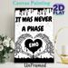 Emo Themed "It Was Never A Phase" Painting Poster, Monochrome Hand-drawn Style Poster, Edgy Design With Skeleton Hands Forming Heart, Ideal For_maomaolike.com
