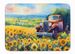 Kansas Sunflowers In Watercolor Memory Foam Kitchen Mat Machine Washable Anti-Fatigue Mat Cushion Comfort Bath Mat Or Kitchen Rug_maomaolike.com