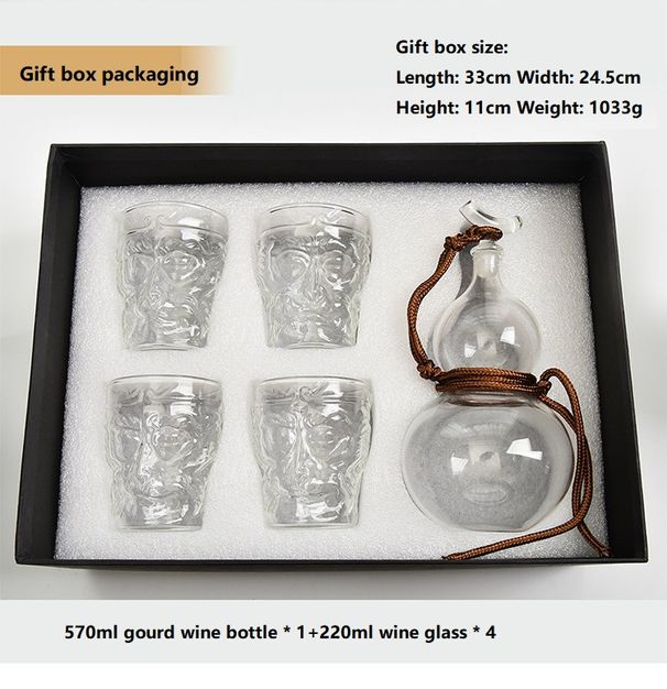 Gourd Baijiu Bottle, High-grade Wine Pot, Sealed Wine Bottle, Fruit Wine Bottle, Red Wine Bottle, Sub Packaging, Water Bottle, Cold Extraction Bottle_maomaolike.com