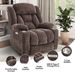 Power Lift Recliner Chair For Elderly, Recliner Chair With Massage & Heat, Electric Leather Lift Recliner Chair For Living Room With Side Pocket, USB & Type-C Charge Port, Dark Brown_maomaolike.com