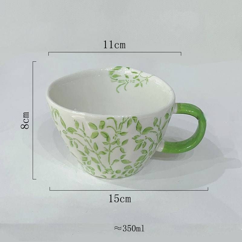 Irregular Ceramic Mug High Value Coffee Cup Breakfast Oatmeal Cup Milk Cup_maomaolike.com