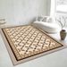 Living Room Rug Large Size Gorgeous Gold Frame Design Bedroom Rug Plush Thickened Machine Washable Thickened Underlay Interior Decorative Rug_maomaolike.com