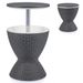 Outdoor Rattan Bar Table With Extendable Tabletop 8 Gal Capacity Drainage Hole For A Pool Party, Barbecue, Camping, Etc_maomaolike.com