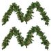 2 Set Of 9 Ft Cashmere And Snow Bristle Garland With 20 Pine Cones And With 50 Warm White LED Lights With Timer Battery Operated-Outdoor,160 Tips_maomaolike.com