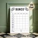 Bunco Game Score Sheet Painting Poster, Minimalist Black-and-White Dice Game Score Poster, Practical Score Tracker For Bunco Matches, Suitable For_maomaolike.com