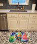 Boston Terrier Hippie Dawg Memory Foam Kitchen Mat Machine Washable Anti-Fatigue Mat Cushion Comfort Bath Mat Or Kitchen Rug_maomaolike.com
