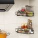 No-Drill Bathroom Kitchen Wall-Mounted Hanging Storage Rack Cosmetics Organizer Corner Shelf_maomaolike.com