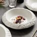 Rock Pattern Ceramic Household Deep Dish Creative Hotel Restaurant Tableware High-end White Dinner Soup Plate_maomaolike.com