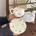 Vintage Light-luxury Coffee Cup, Handcrafted With A High-end Feel, Floral Ceramic Mug, High Aesthetic Value, Ins-style_maomaolike.com