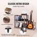 VEVOR 3-Tier Record Player Stand With Guitar Holder, Turntable Stand With Storage Holds Up To 300 Albums, Vinyl Record Cabinet With Metal Mesh Frame For Living Room, Bedroom, Black_maomaolike.com