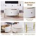 Modern Round Coffee Table With 2 Large Drawers Storage Accent Table(31.5'')_maomaolike.com
