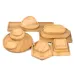 6Pcs Flowerpot Wooden Bamboo Tray Stand Indoor Plate Nursery Plant Holders Garden Saucers Storage Desktop Bonsai Decoration_maomaolike.com