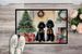 Poodle Cozy Christmas Doormat Front Door Mat Indoor Outdoor Rugs For Entryway, Non Slip Washable Low Pile, 24H X 36W_maomaolike.com