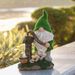 Outdoor Solar Garden Light Ornaments Dwarf Resin Crafts Dwarf Statue Garden Ornaments_maomaolike.com
