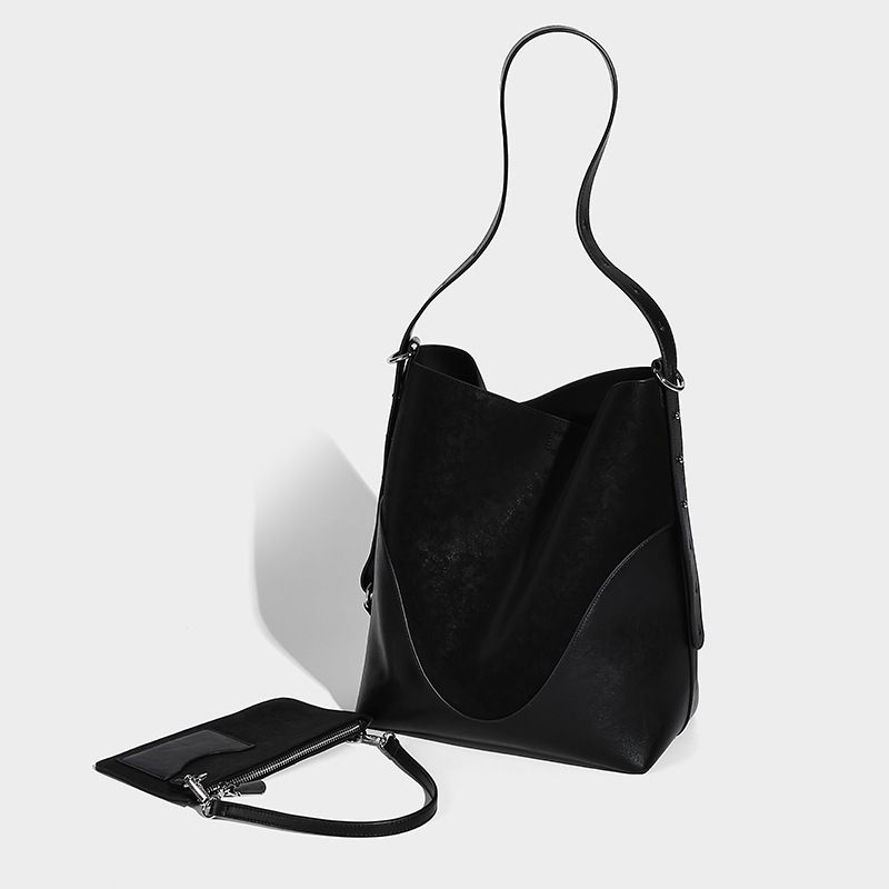 Niche Design Relaxed Suede Feel Bucket 2026 New Autumn Winter Shoulder High-end Commuter Crossbody Bag_maomaolike.com