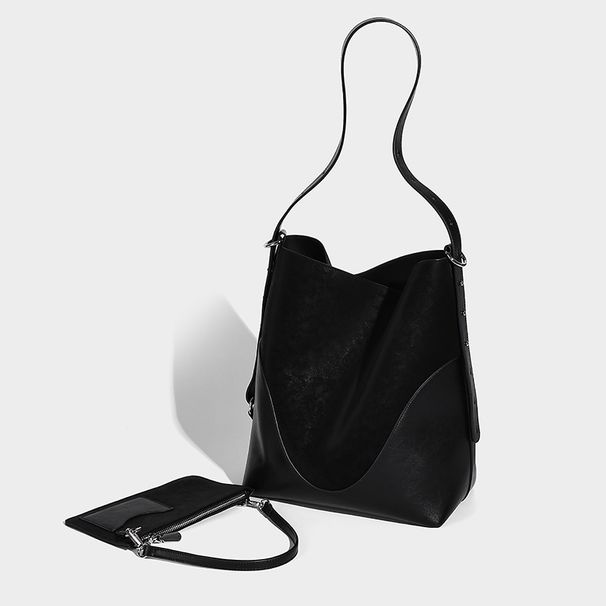 Niche Design Relaxed Suede Feel Bucket 2026 New Autumn Winter Shoulder High-end Commuter Crossbody Bag_maomaolike.com