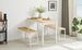 Industrial Dining Table Set With 2 Benches, Kitchen Counter Table For Breakfast, Living Room & Party Room, Natural & White, 43.3"L X 23.6"W X 29.9"H_maomaolike.com