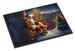 Brussels Griffon And Santa Claus Doormat Front Door Mat Indoor Outdoor Rugs For Entryway, Non Slip Washable Low Pile, 24H X 36W_maomaolike.com