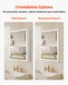 Lighted Medicine Cabinet With Mirror, 24 X 32 In Recessed Or Wall Mount, 3 Color Dimmable LED Bathroom Medicine Cabinet With Magnifying Mirror, Adjustable Shelve Storage, Memory Defog Function_maomaolike.com