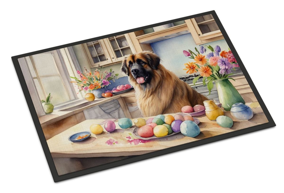 Decorating Easter Leonberger Doormat Front Door Mat Indoor Outdoor Rugs For Entryway, Non Slip Washable Low Pile, 24H X 36W_maomaolike.com