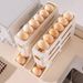 30 Eggs Refrigerator Holder - Automatic Rolling Refrigerator Egg Organiser, Space Saving Egg Dispenser Holder, 4 Tier Refrigerator Egg Holder_maomaolike.com