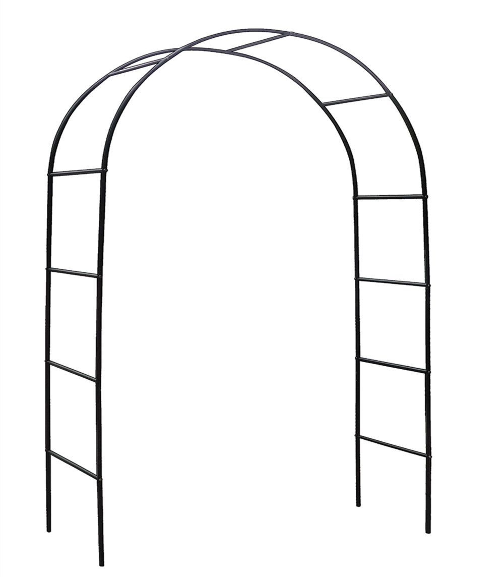 78"H X 45"W Metal Garden Arch Trellis; Adjustable Arbor Trellis For Garden Climbing Plants Support Or Wedding Decor,Black_maomaolike.com