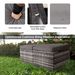 2 Wicker Ottomans, Multipurpose Outdoor Furniture For Patio, Backyard, Additional Seating, Footrest, Side Table W/Storage, Removable Cushions_maomaolike.com