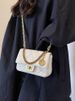 Women Quilted Small Square Chain Shoulder Crossbody Handbag For Summer Daily Casual Commute Outdoor All Season Use
_maomaolike.com