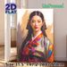 Traditional Korean Hanbok Lady Painting Poster, Vibrant Realistic Oil Painting Style Poster, Elegant Cultural Artwork Ideal For Living Room, Bedroom_maomaolike.com