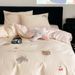 Cute Cartoon Towel Embroidery 100s Long-staple Four-piece Pure Cotton Thickened Quilt Cover Children's Bedding Set_maomaolike.com