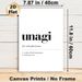 Unagi Definition Painting Poster, Minimalist Black & White Typographic Text Poster, Stylish Word Definition Decor Idea For Home Office, Living Room_maomaolike.com
