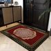 Living Room Rug, Oversized Rug, Gold-accented Floral Pattern, Bedroom Rug,Thickened Soft Washable, Thickened Rug, Bedside Rug, Interior Decorative Rug_maomaolike.com
