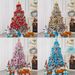 6FT/7FT Snow Flocked Christmas Tree, Artificial Faux-Pine Xmas Tree With Premium PVC Needles, Foldable Metal Stand, Full Hinged Christmas Tree Holiday Décor For Indoor & Outdoor (6FT)_maomaolike.com