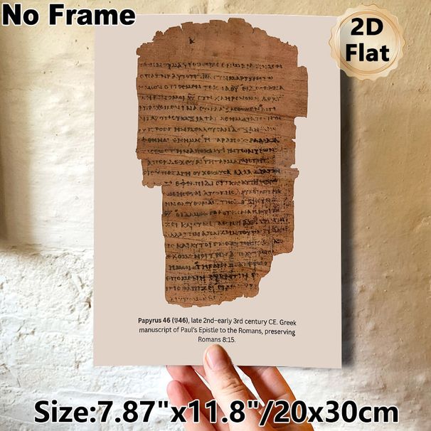 Ancient Greek Manuscript Painting Poster, Vintage Weathered Papyrus-style Text Poster, Historical Cultural Artwork Ideal For Home Study, Library Decor_maomaolike.com