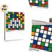 Colorful Cube Grid Painting Poster, Vibrant Geometric Color-blocked Poster, Museum-inspired Artistic Decor Ideal For Home, Office And Art Display_maomaolike.com
