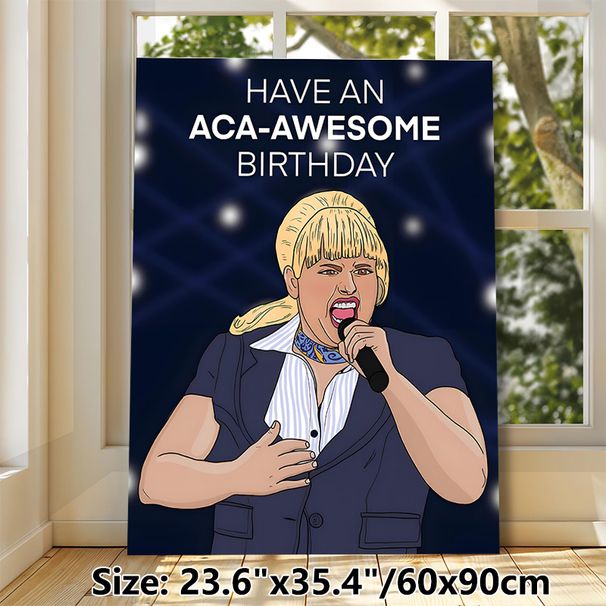 Birthday Themed Painting Poster, Vibrant Cartoon Singing Figure With Birthday Slogan Poster, Cheerful Festive Decor, Ideal For Birthday Parties And_maomaolike.com
