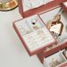 PU Leather Storage Korean Version Multi-layer Cute Drawer Necklace Ring Large Capacity Jewelry Box_maomaolike.com