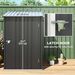 Small Metal Garden Shed, 3.3' X 3.4', Galvanized Steel, Lockable Tool Shed For Patio, Backyard, Lawn, Dark Gray_maomaolike.com