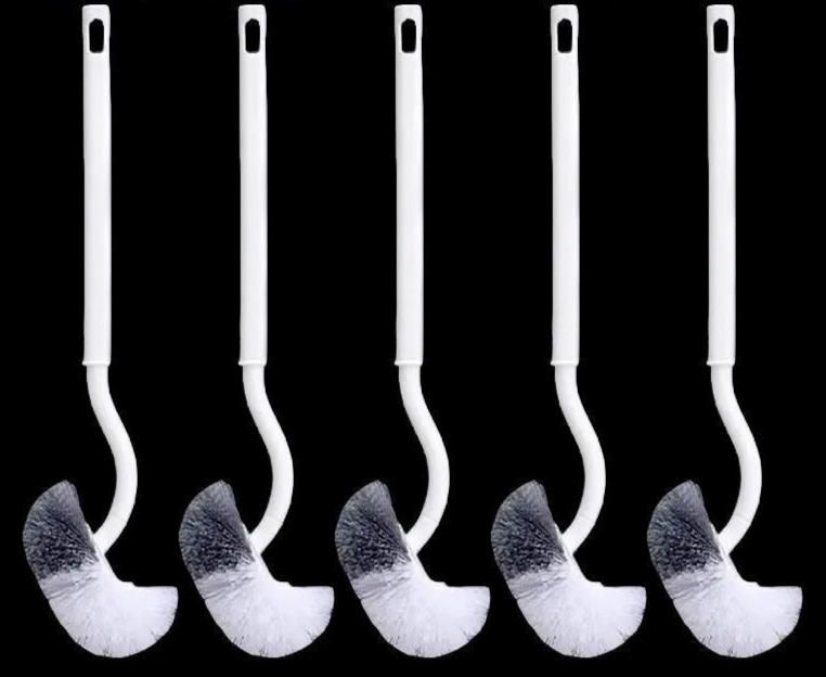 Household No Dead Angle Soft Bristle Long Handle Bathroom Wall-Mounted Toilet Cleaning Brush_maomaolike.com
