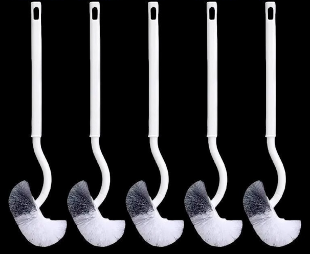 Household No Dead Angle Soft Bristle Long Handle Bathroom Wall-Mounted Toilet Cleaning Brush_maomaolike.com