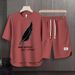 Men's Clothing 2024 Waffle Casual Summer Suit Men's Loose Teen Short sleeved T shirt Shorts Handsome Two piece Suit_maomaolike.com
