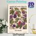 Fig Themed Painting Poster, Soft-hued French Market Style Fig & Leaf Pattern Poster, Elegant Botanical Wall Decor Ideal For Kitchen, Dining Room_maomaolike.com