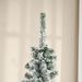 6' Tall Unlit Snow-Flocked Slim Artificial Christmas Tree With Realistic Branches And 492 Tips_maomaolike.com