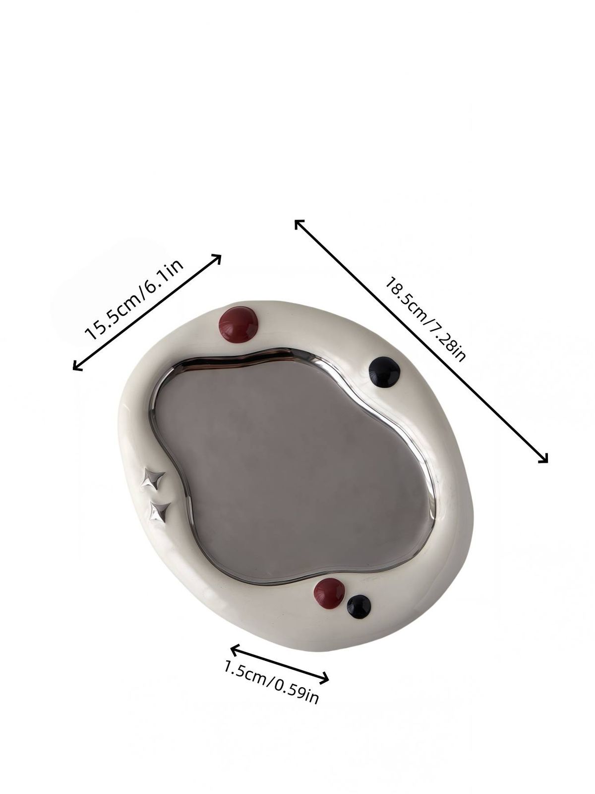 1pc Light Luxury High-end Color Ceramic Jewelry Plate Suitable For Jewelry Cosmetics Classification Plate Jewelry Storage Plate_maomaolike.com